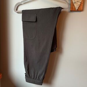 Max Studio Black Cargo Pants with Button Detail